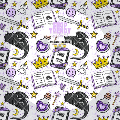 Bookish Fantasy Lover Seamless Pattern - DIGITAL DOWNLOAD