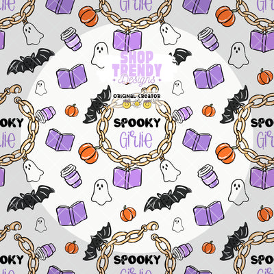 Bookish Spooky Girlie Bracelet Charm Seamless Pattern - DIGITAL DOWNLOAD