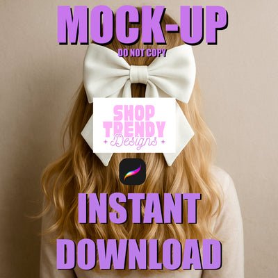Hair Bow MockUp - DIGITAL DOWNLOAD - PROCREATE ONLY