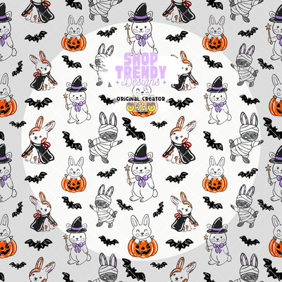 Spooky Bunny Seamless Pattern - DIGITAL DOWNLOAD