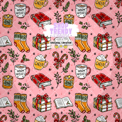 Christmas Bookish Seamless Pattern - DIGITAL DOWNLOAD
