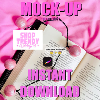 Sublimation Bookmark MockUp - DIGITAL DOWNLOAD - PROCREATE ONLY