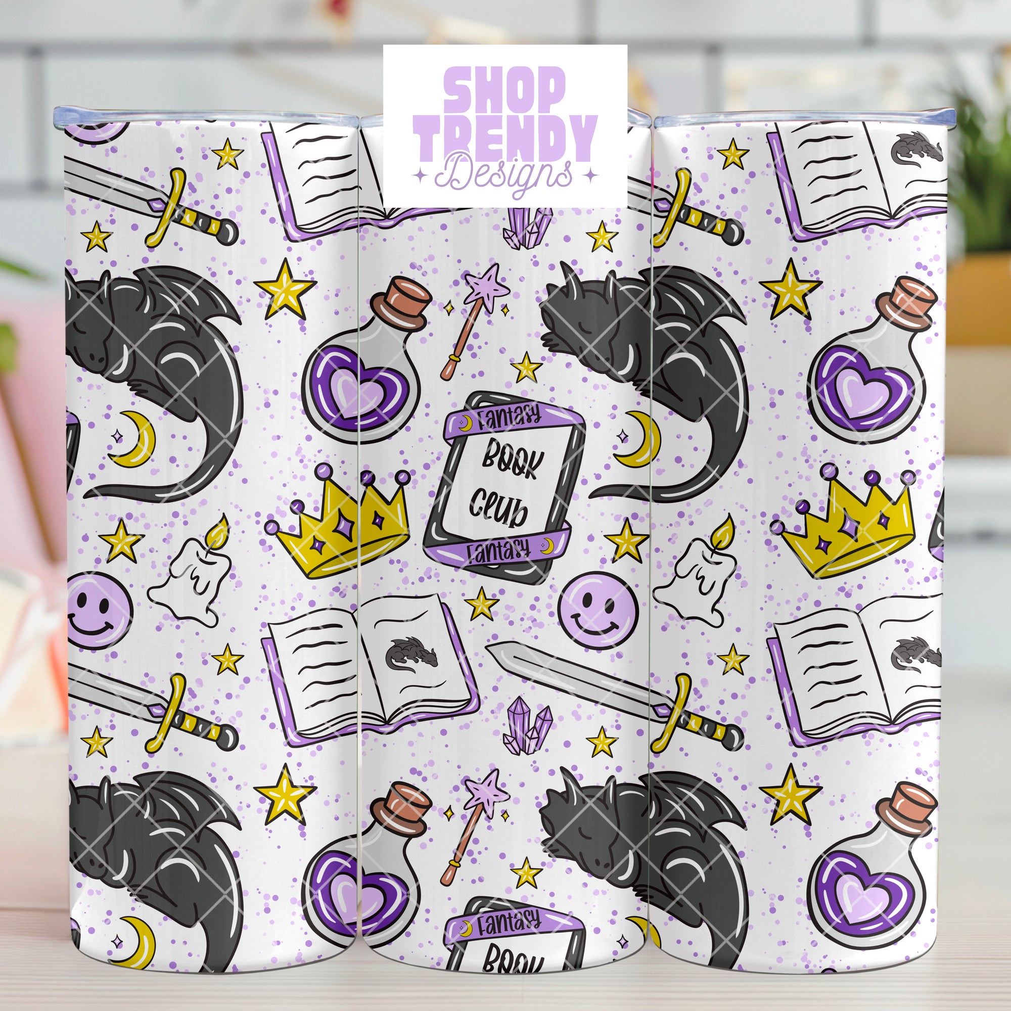 Bookish Fantasy Lover Seamless Pattern - DIGITAL DOWNLOAD