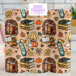 Bookish Boo Fall Halloween Seamless Pattern - DIGITAL DOWNLOAD