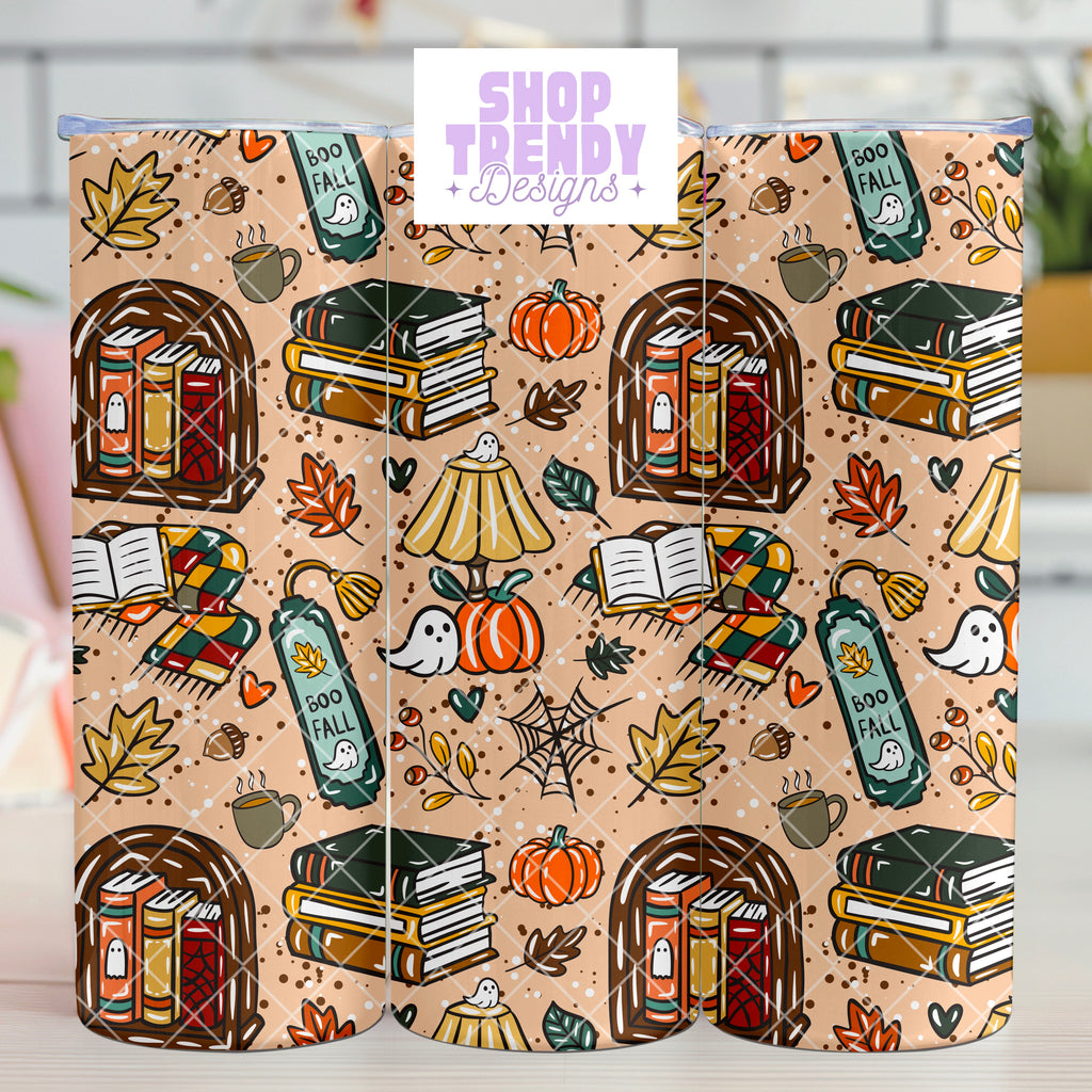 Bookish Boo Fall Halloween Seamless Pattern - DIGITAL DOWNLOAD
