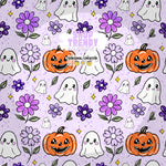 Spooky Floral Ghost Seamless Pattern - DIGITAL DOWNLOAD