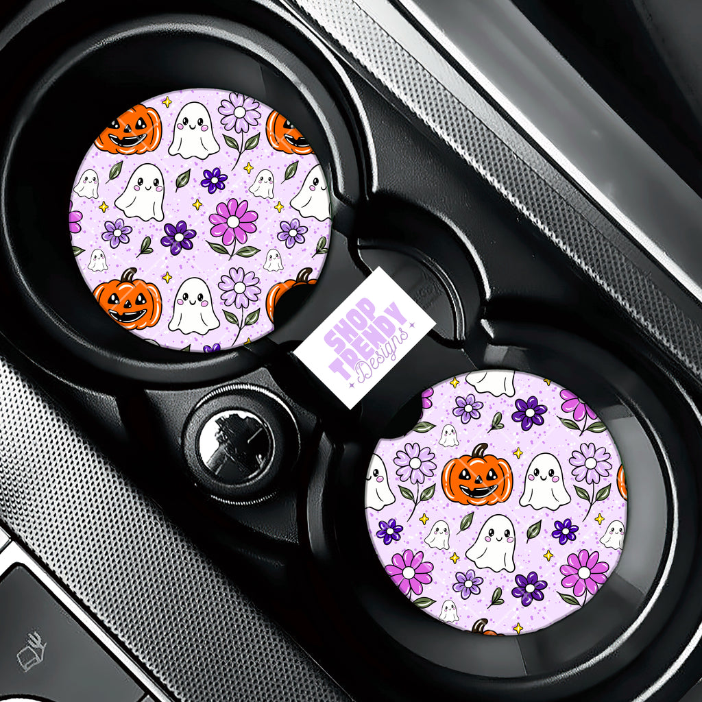 Spooky Floral Ghost Seamless Pattern - DIGITAL DOWNLOAD