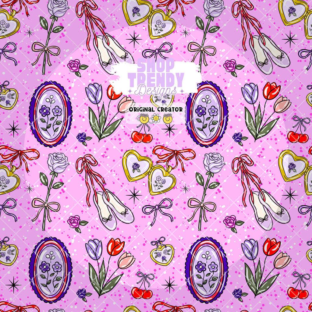 Coquette Floral Seamless Pattern - DIGITAL DOWNLOAD