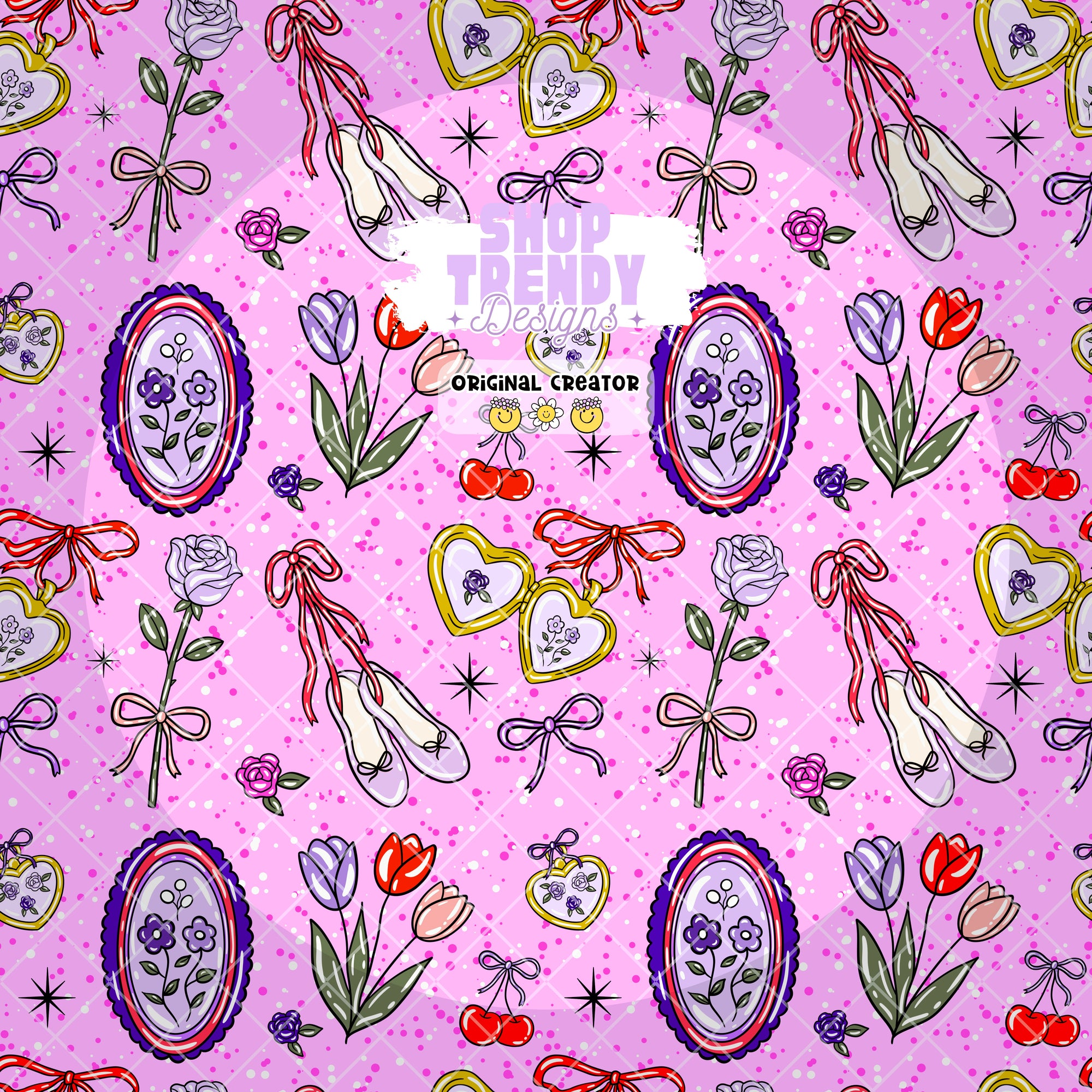 Coquette Floral Seamless Pattern - DIGITAL DOWNLOAD
