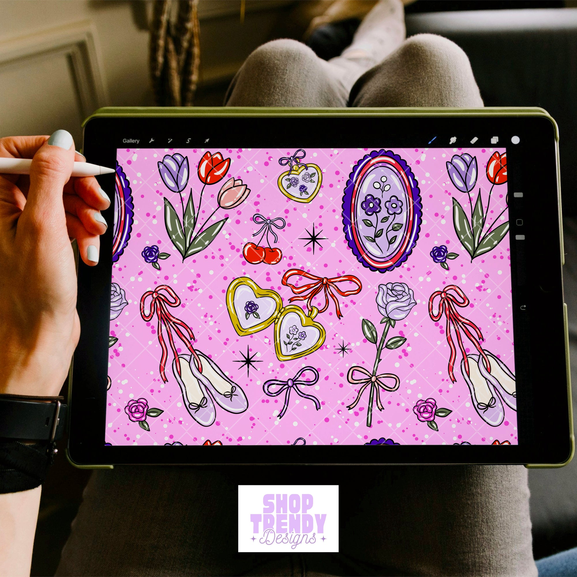 Coquette Floral Seamless Pattern - DIGITAL DOWNLOAD