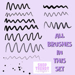 10 Trendy Procreate Brush Set - DIGITAL DOWNLOAD - PROCREATE ONLY