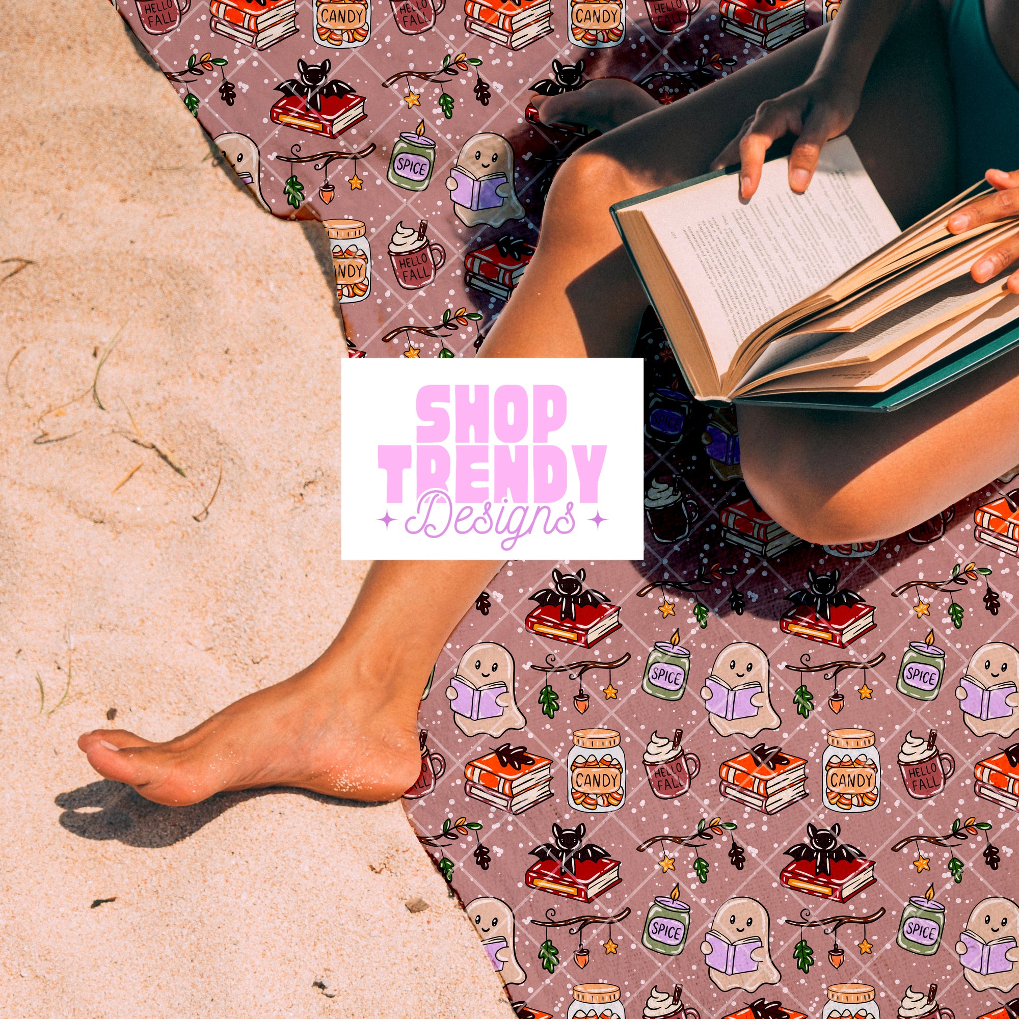 Bookish Fall Seamless Pattern - DIGITAL DOWNLOAD
